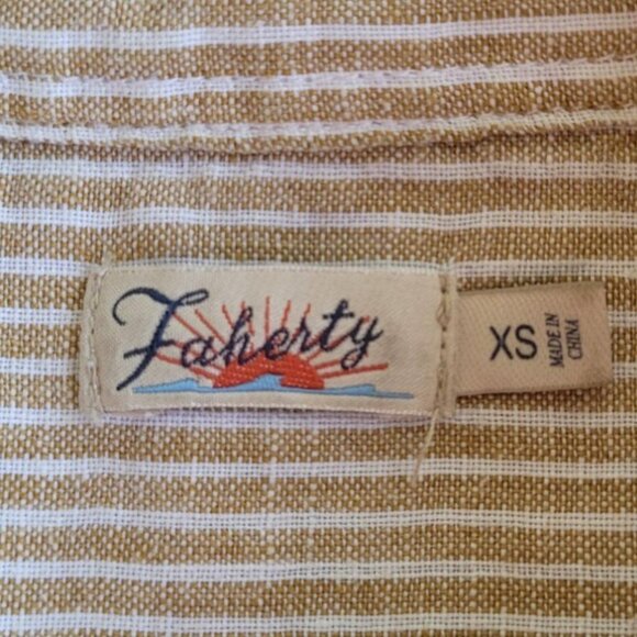 Golden Sun Stripe Linen Maxi Dress by Faherty XS - Picture 5 of 12